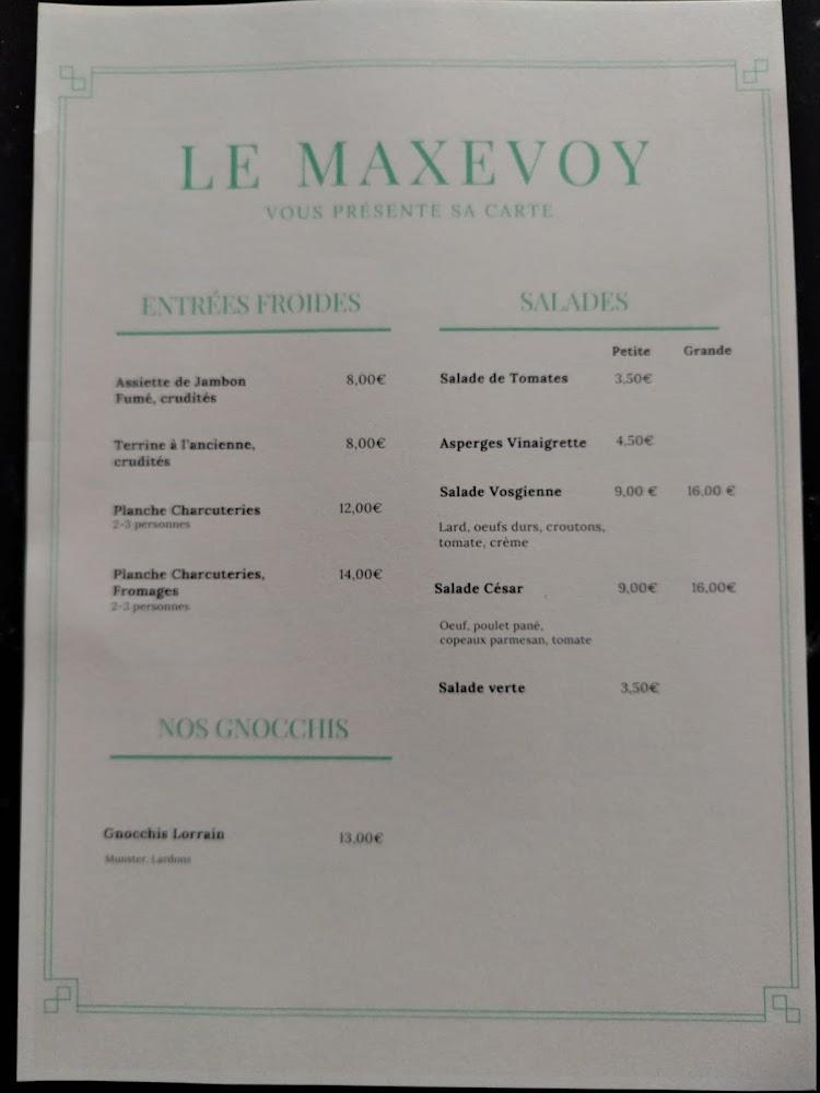 Restaurant Le Maxevoy - Menu Image 4